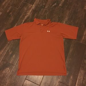 Under Armour Dark Orange Collared Shirt. Sz Large